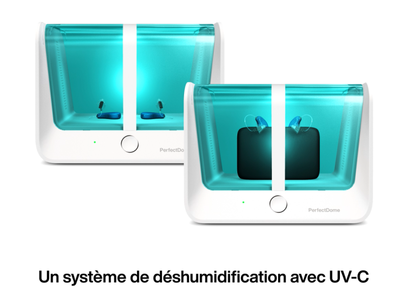 Supprimer l'humidité dans mes appareils auditifs avec la PerfectDome le déshumidificateur disponible chez un audioprothésiste aux Abrets