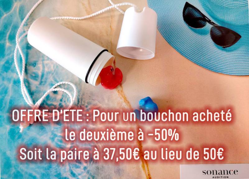 Particulièrement pendant l'été pensez à protéger vos oreilles lors de vos baignades et évènements bruyant en optant pour un bouchon de protection disponible chez un audioprothésiste aux Abrets