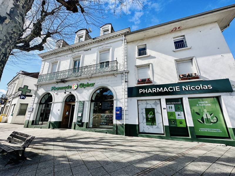 Découvrez la pharmacie Nicolas proche de chez votre audioprothésiste Sonance Audition Les Abrets
